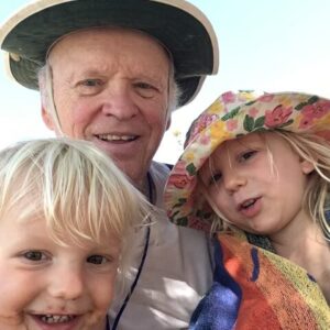 A The Practice participant with two of his grand children.